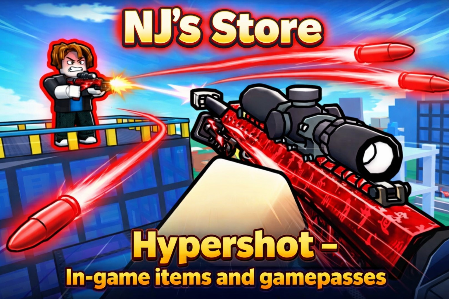 ROBLOX HYPERSHOT IN-GAME ITEMS & GAMEPASSES – FAST DELIVERY