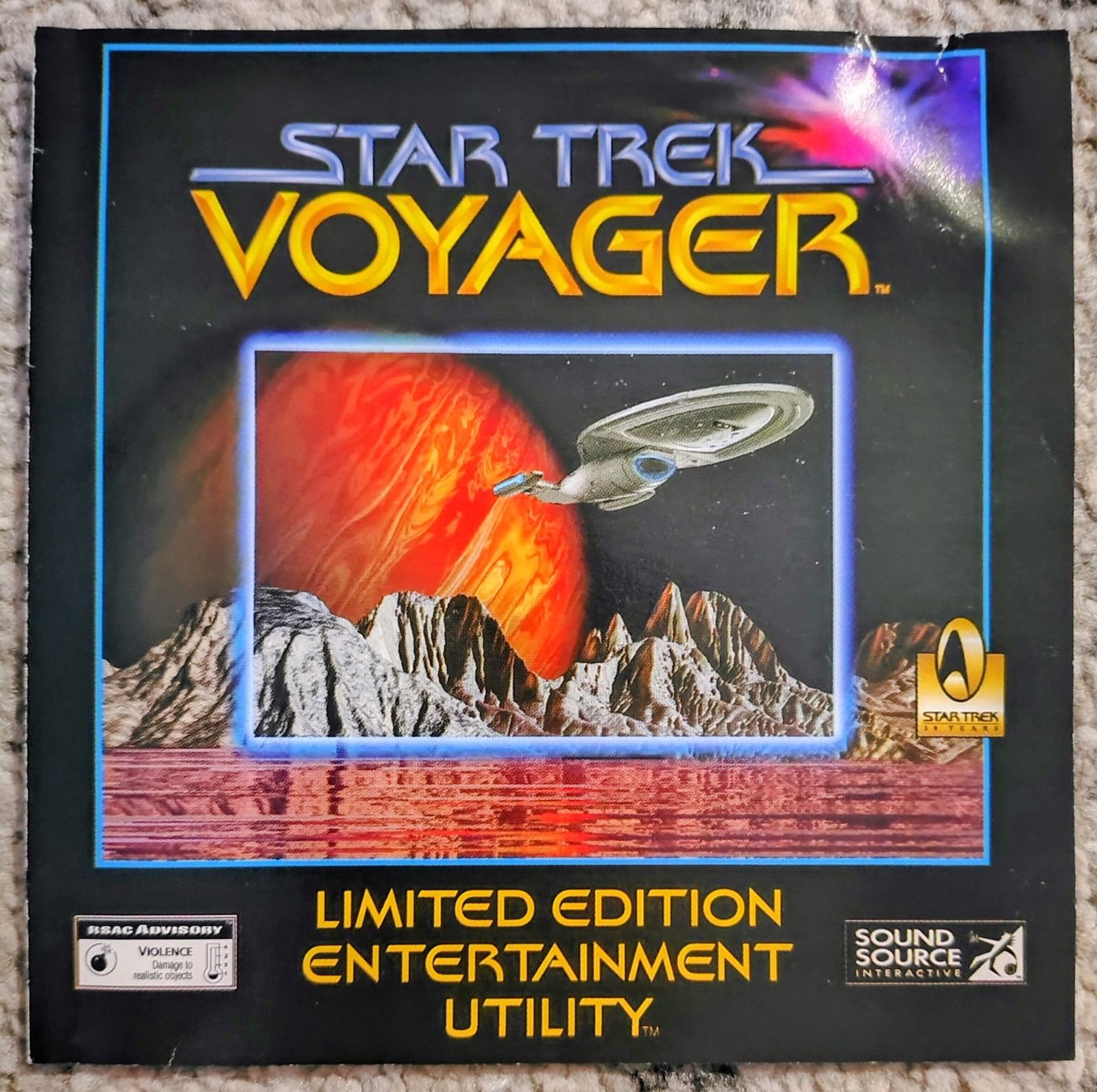 STAR TREK VOYAGER~ Lmtd. Edition Entertainment Utility For PC CD-ROM 1996 *Rare*