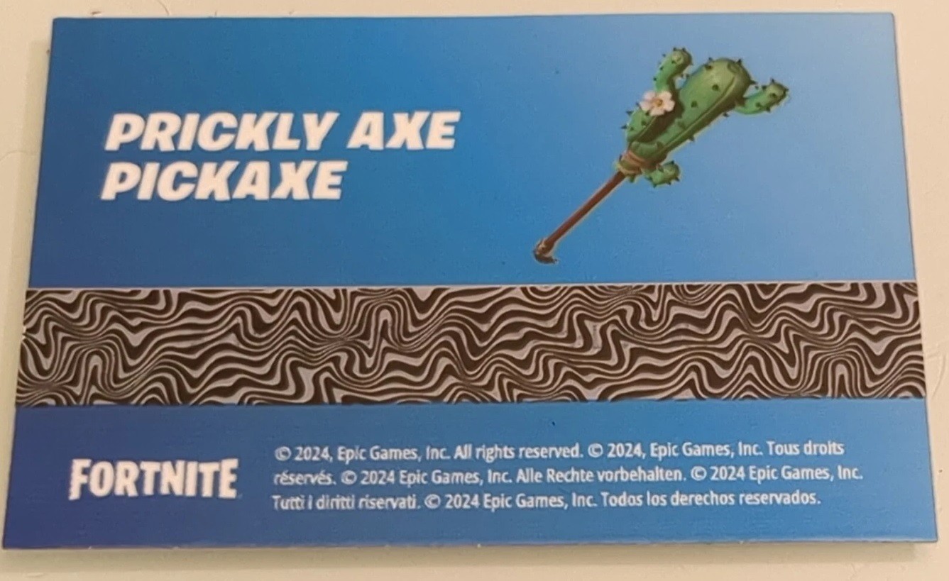 Fortnite prickly axe Pickaxe Emote Global Code Worldwide Same day shipping