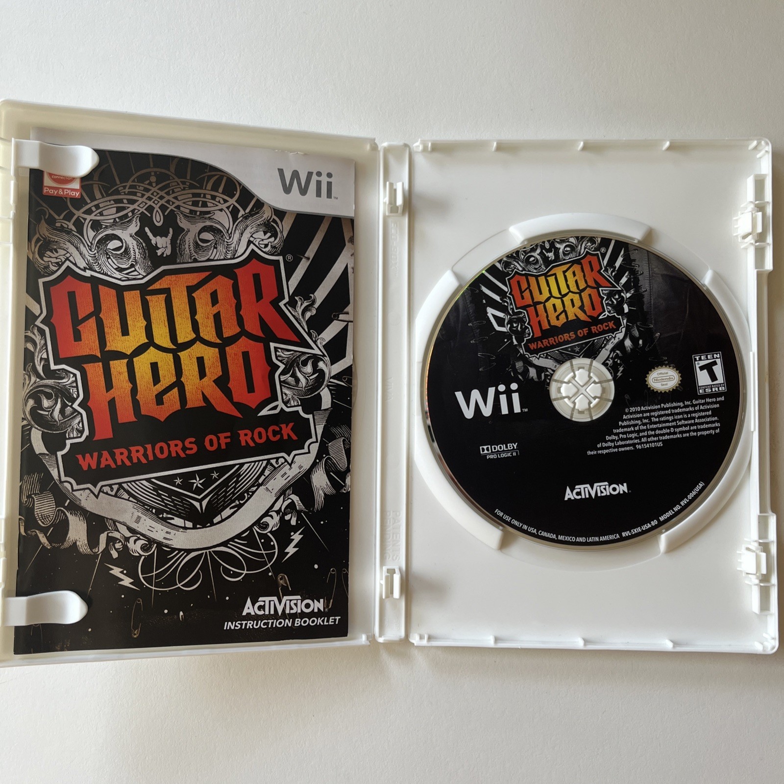 Guitar Hero Warriors of Rock Nintendo Wii Activision CIB Complete With Manual