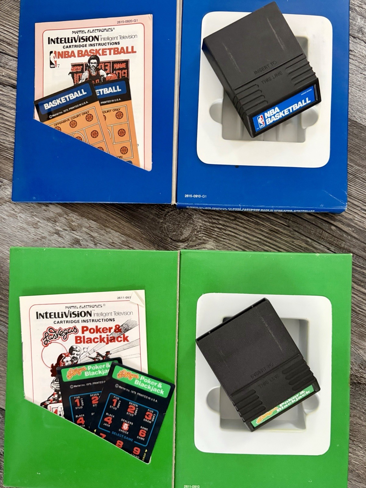 Mattel Electronics Intellivision Games CIB w/ Manuals and overlays.