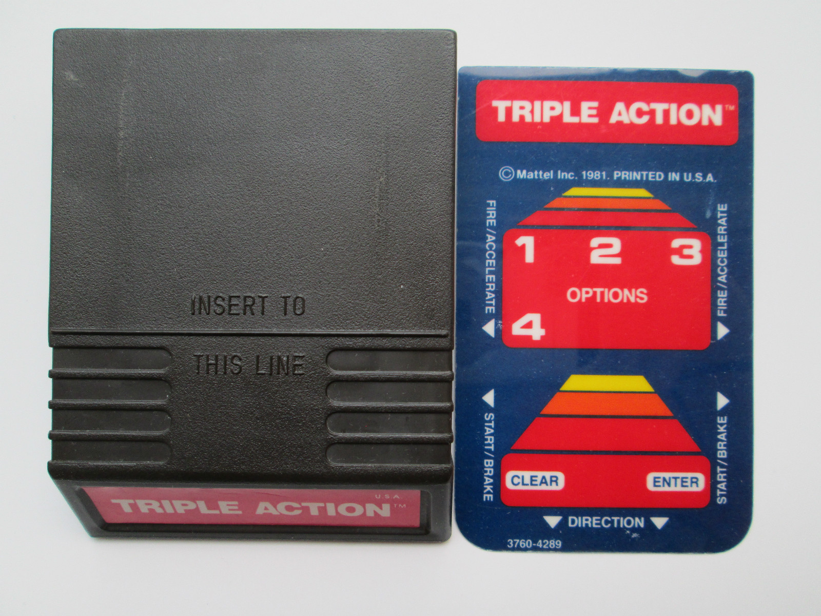Triple Action (Intellivision, 1981) Includes 1 Overlay (Untested) NTSC/US/CA