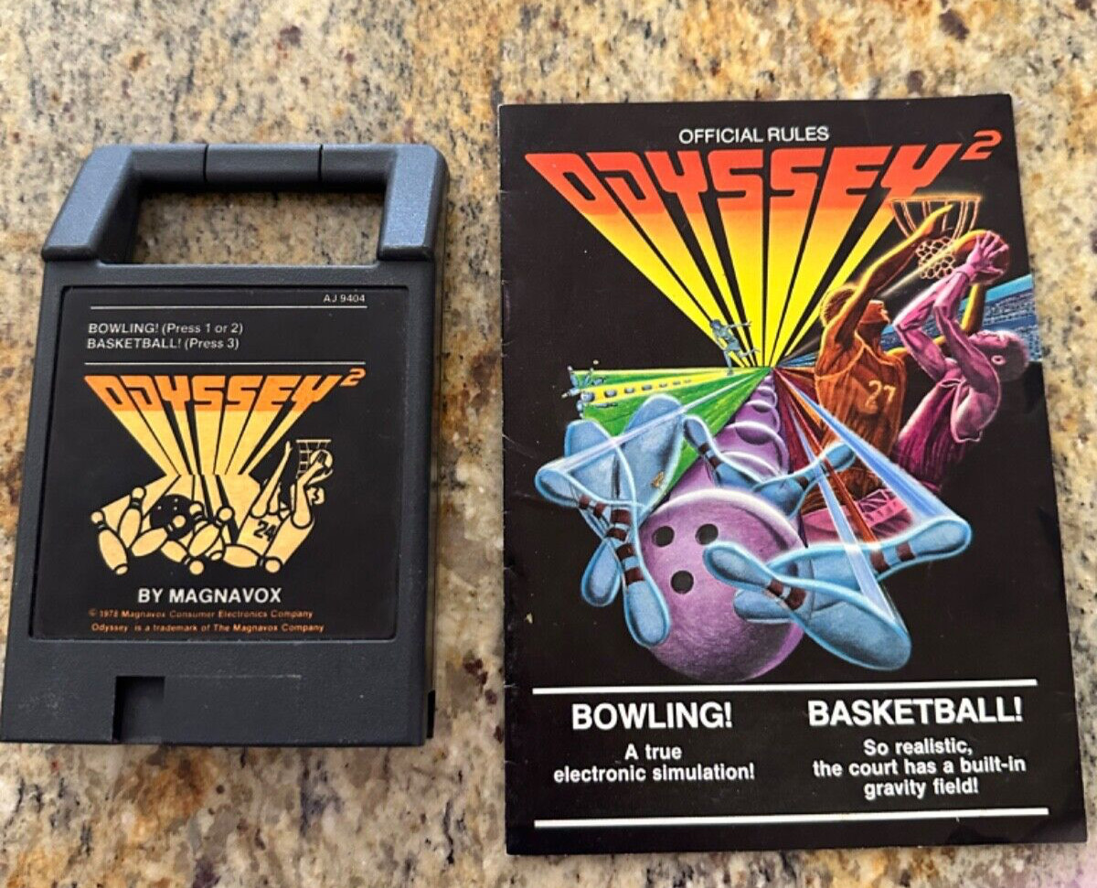 Bowling/Basketball (Odyssey2/Videopac, 1978) with manual Authentic, tested