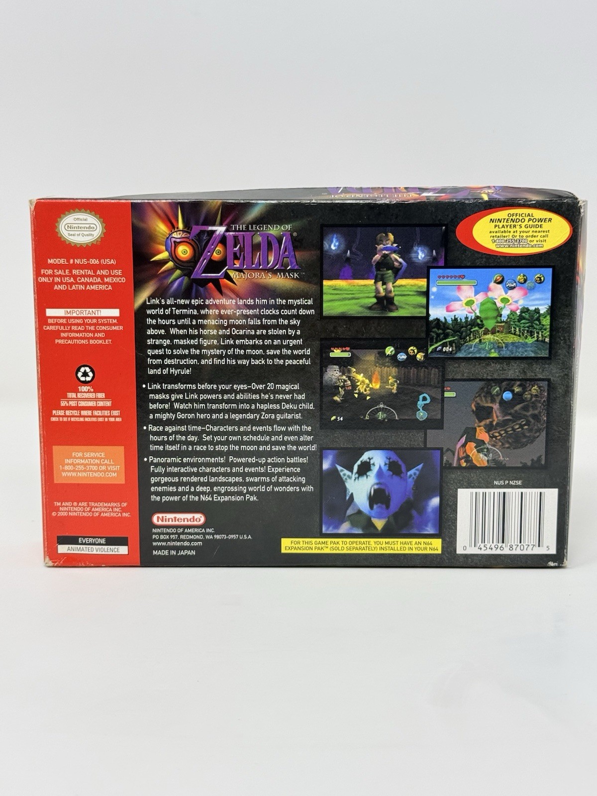 Zelda Majoras Mask Collectors Edition Nintendo 64 Complete CIB Holo Tested