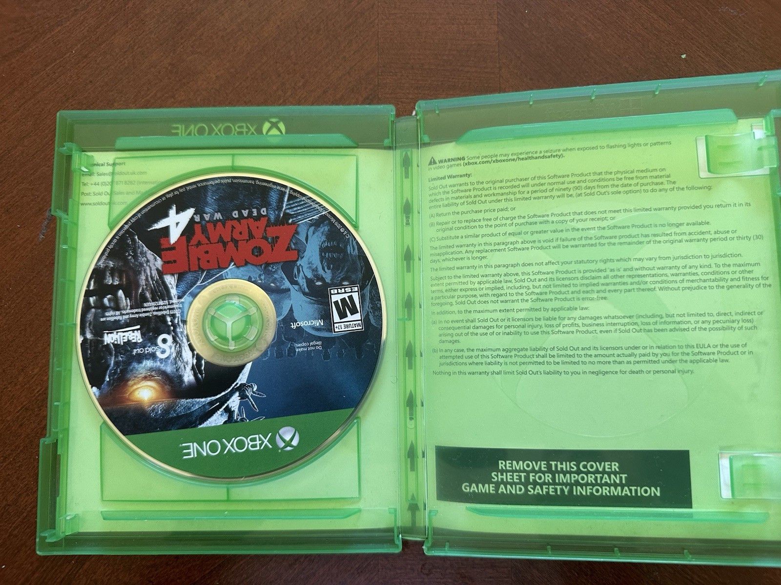 Zombie Army 4 Dead War Xbox One Complete Tested Working