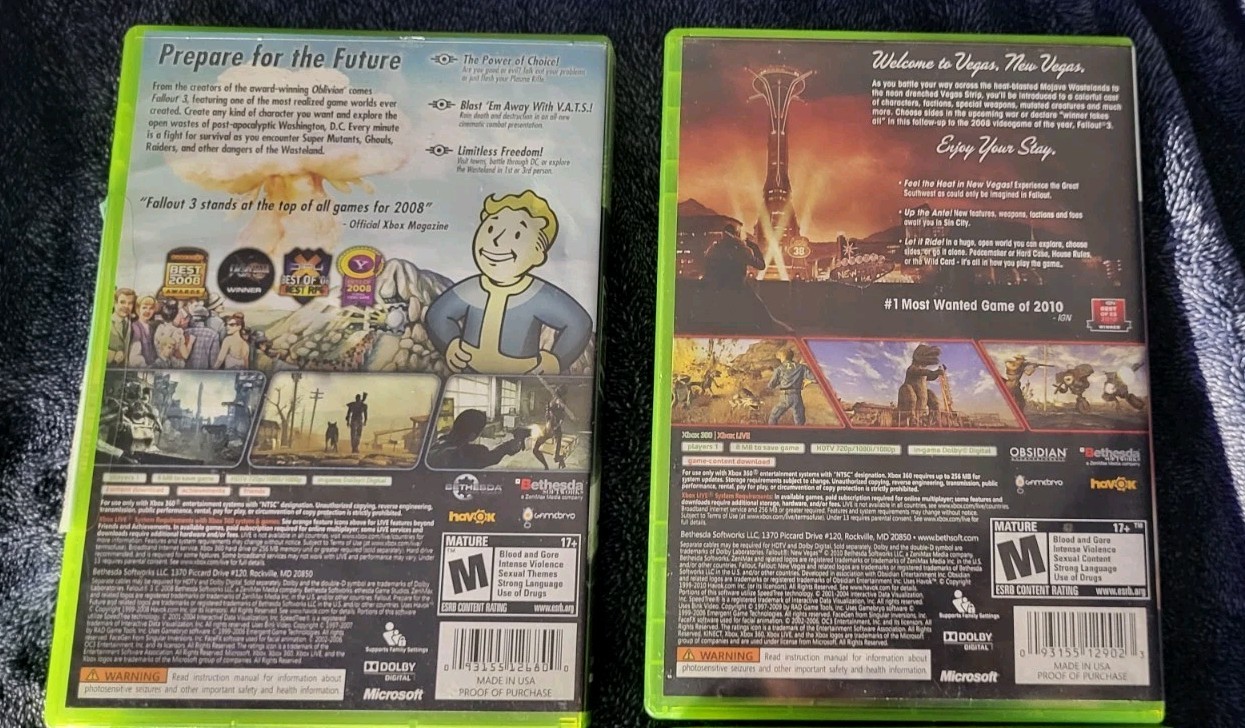 Fallout 3 & Fallout New Vegas, Assassin Creed 2 Resident Evil 5, Xbox 360 Lot