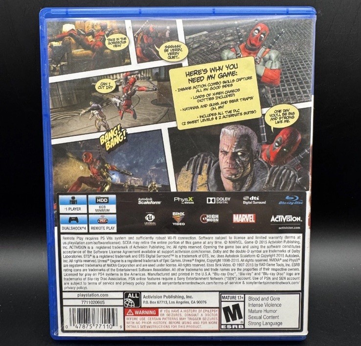 Deadpool (Sony PlayStation 4 PS4, 2015)