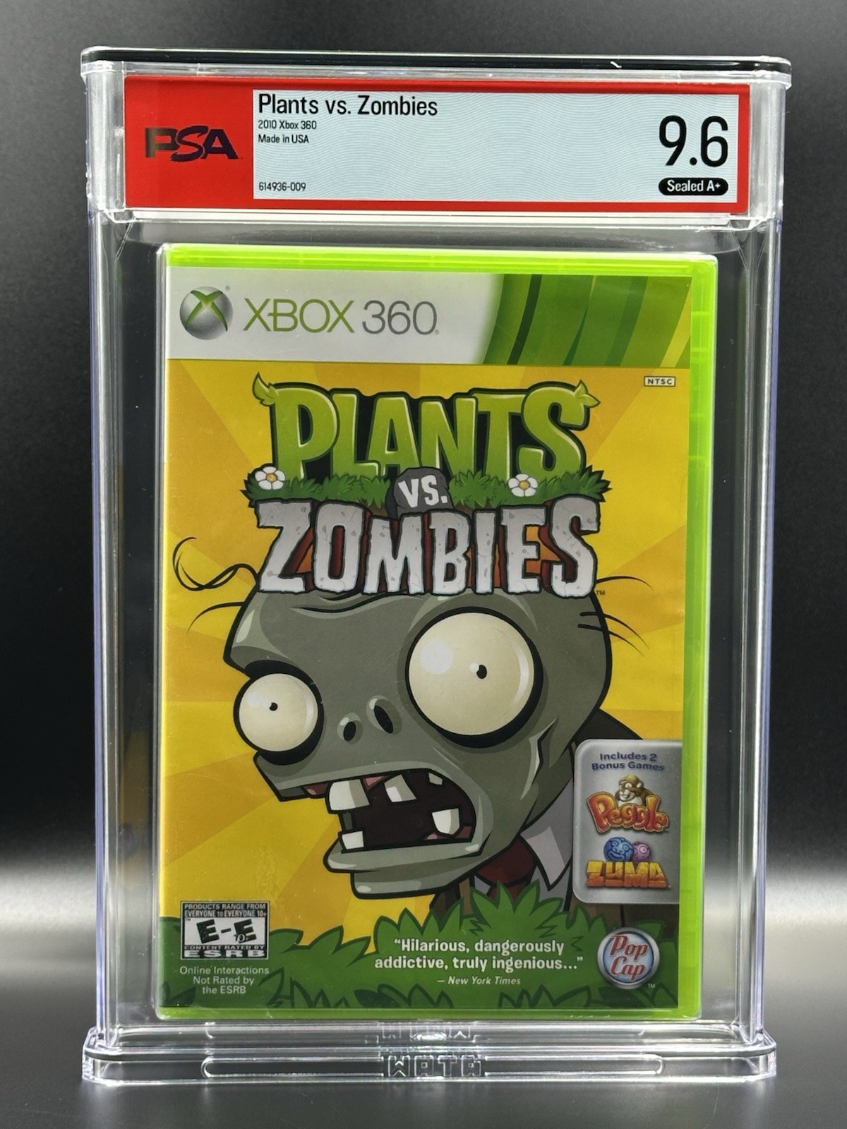 Plants vs. Zombies • PSA 9.6 A+ • 1st Print • Xbox 360