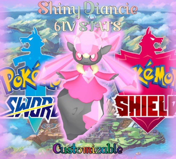 Pokémon Sword Shiny Diancie 6IV Customizable Nintendo Switch Digital Item