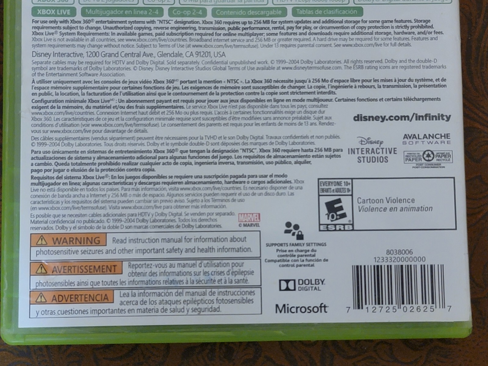 Disney Infinity — 2.0 Edition WITH CASE (Microsoft Xbox 360, 2014) ᄁ