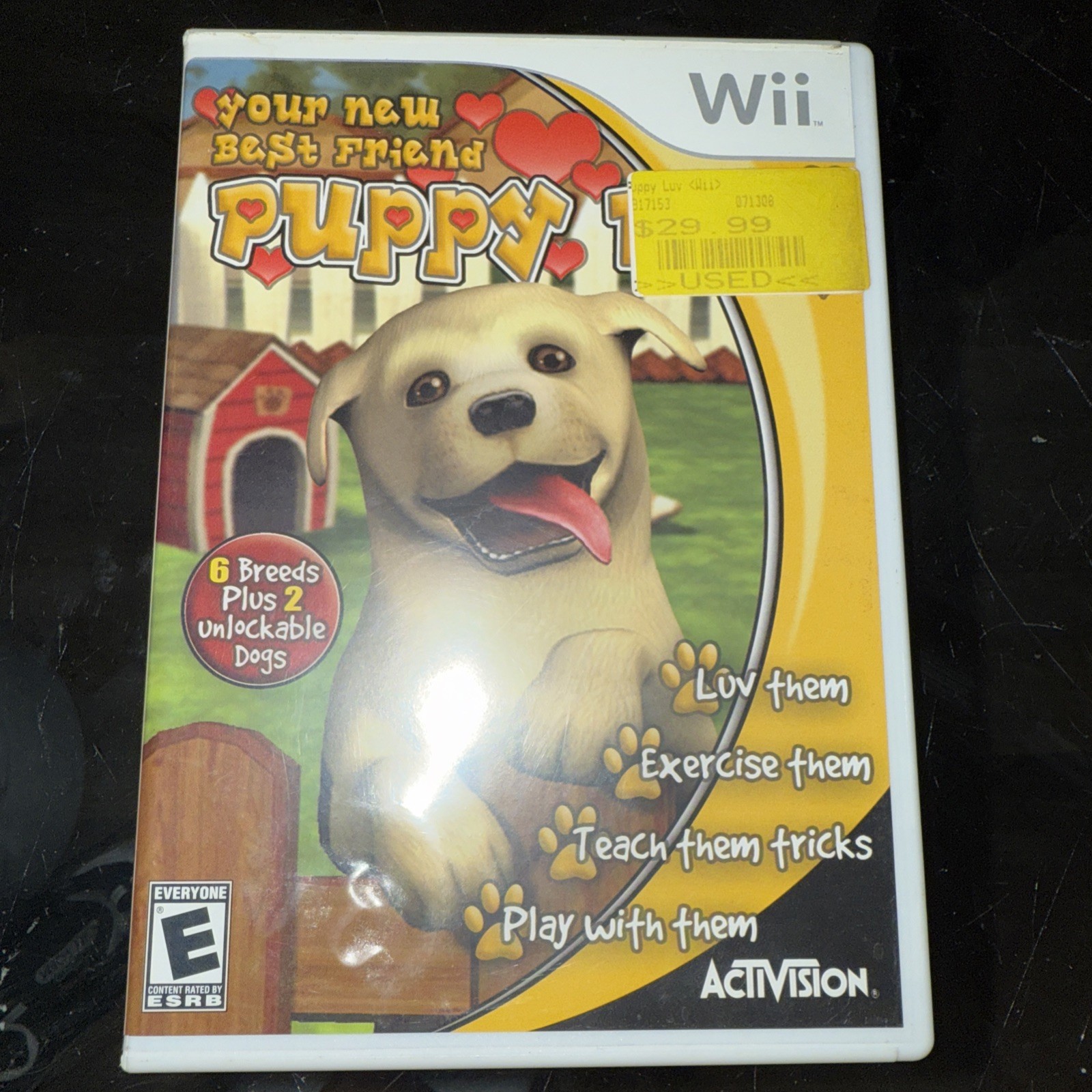 Puppy Luv WII Your New Best Friend with Manual 6 Breeds Plus 2 Unlockable Dogs!
