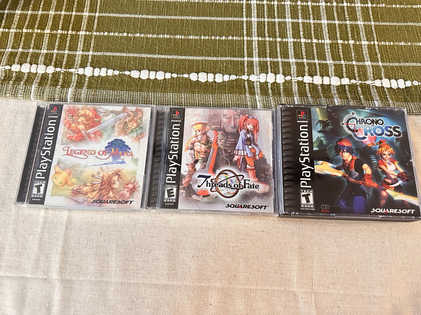 Legend of Mana Threads of Fate Chrono Cross PlayStation 1 – CIB Lot – Rare trio!