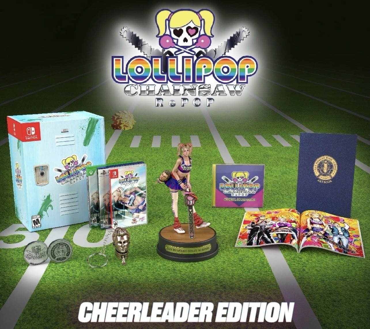 Lollipop Chainsaw Repop Collectors Edition Xbox X S Game Juliet Statue Sound Cd