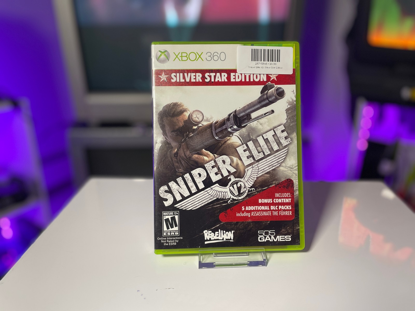 Sniper Elite V2 Silver Star Edition Xbox 360 Case Manual and Disc