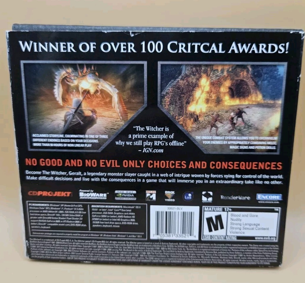 The Witcher Enhanced Edition (PC MAC DVD-ROM software)