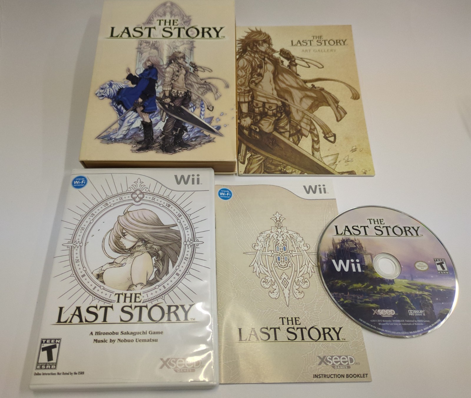 Wii; The Last Story Limited Edition, w/Manual, Art Book, Box Case, VG