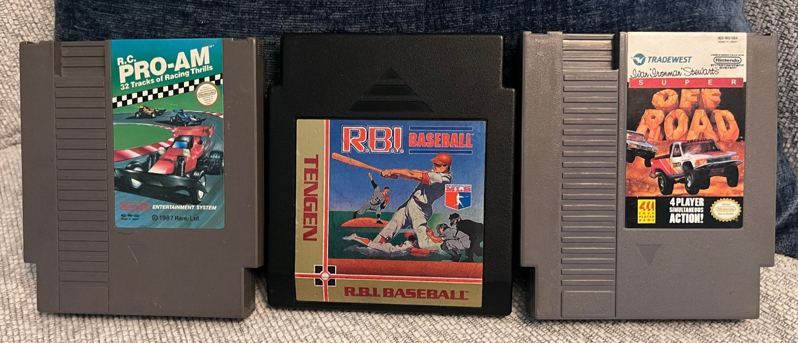 Nes Games Lot RC Pro Am, Super Off Road, RBI Baseball Tested & Working!