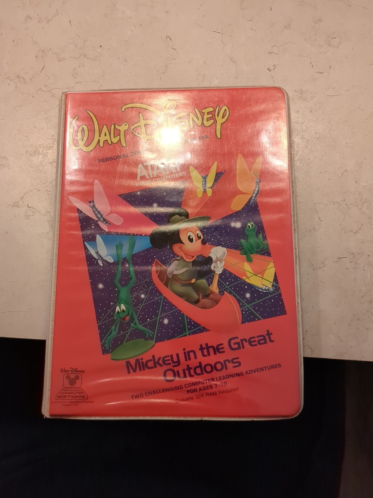 Atari Home Computer Game Mickey In The Great Outdoors Ages 7-10 Floppy Disk