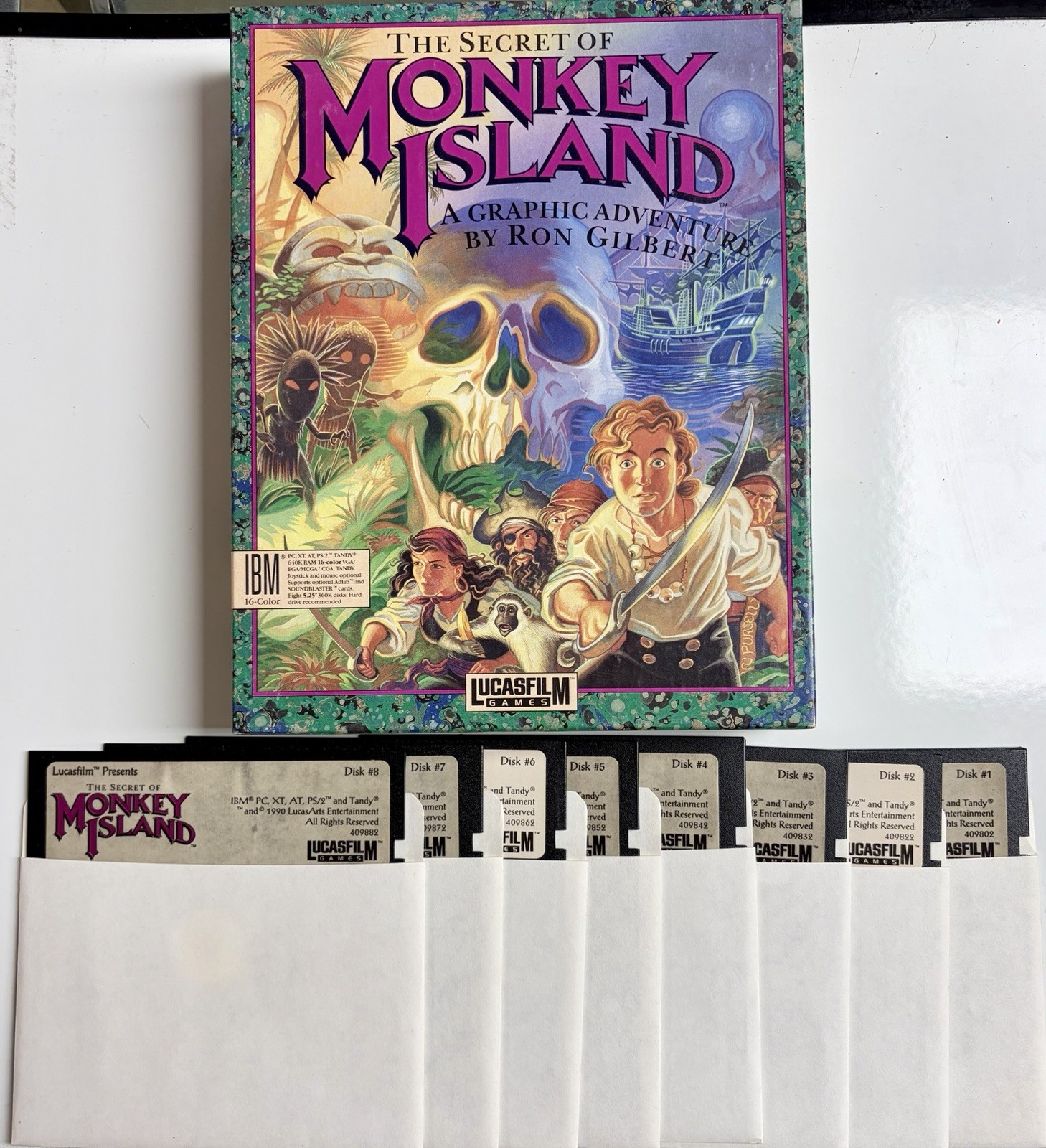 Lucasfilm Games Secret of Monkey Island PC Big Box (1990) Manual Included