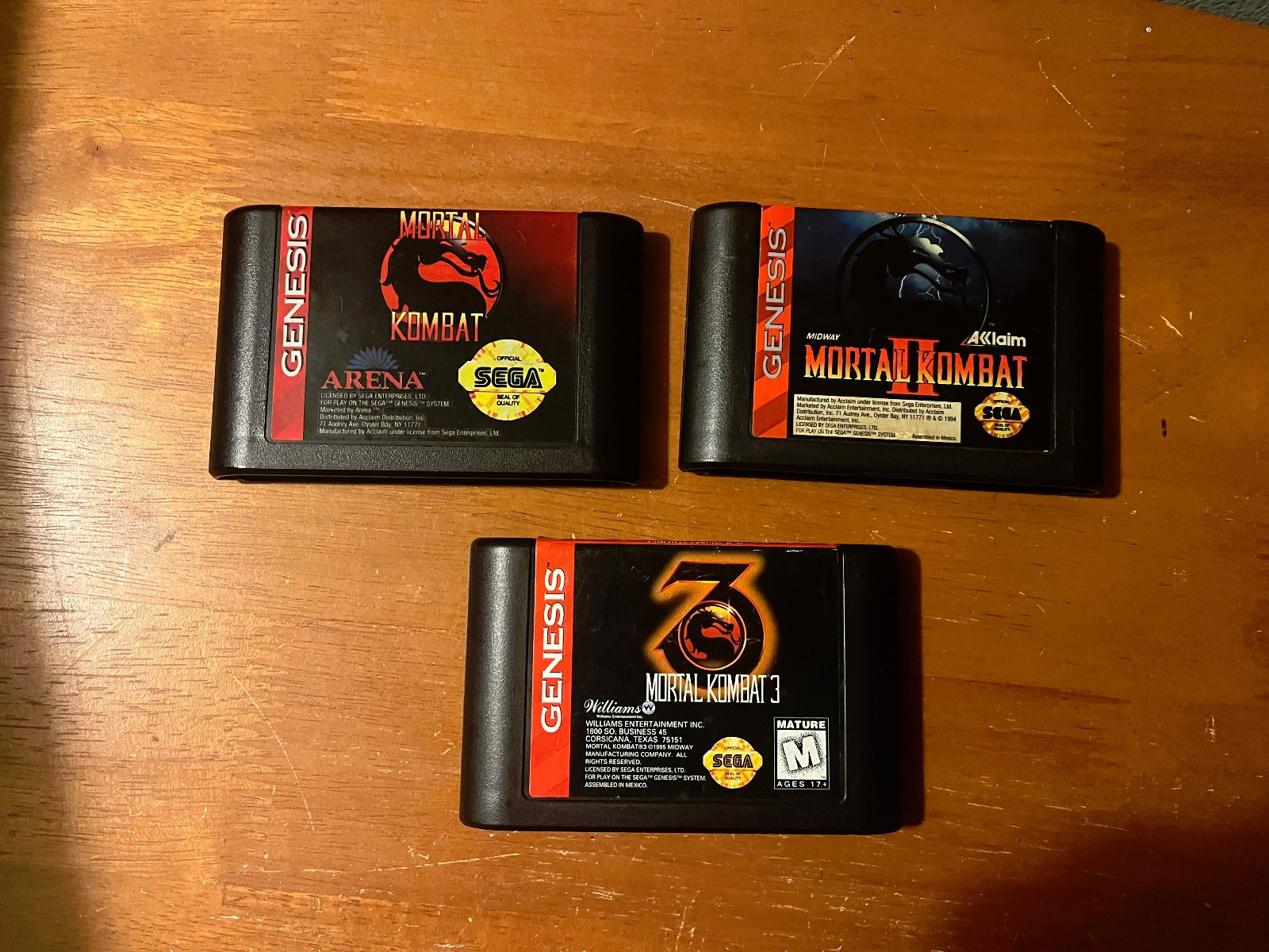 Mortal Kombat Trilogy for SEGA GENESIS — MORTAL KOMBAT 1 2 3 for Sega Genesis