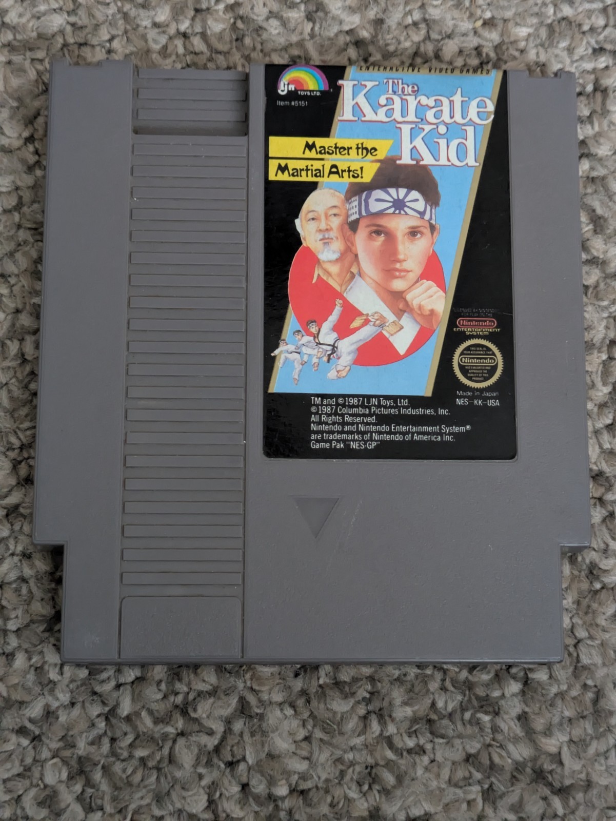 The Karate Kid Master the Martial Arts Nintendo Authentic NES Video Game Tested