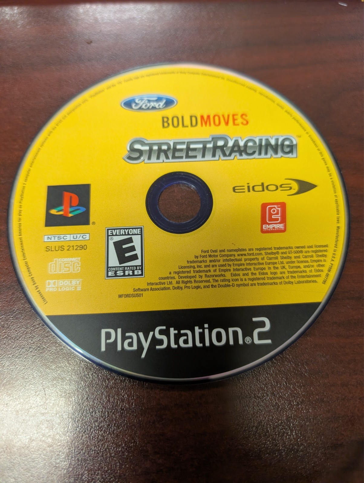 Ford Bold Moves Street Racing (PS2, 2006) NO TRACKING – DISC ONLY 2678