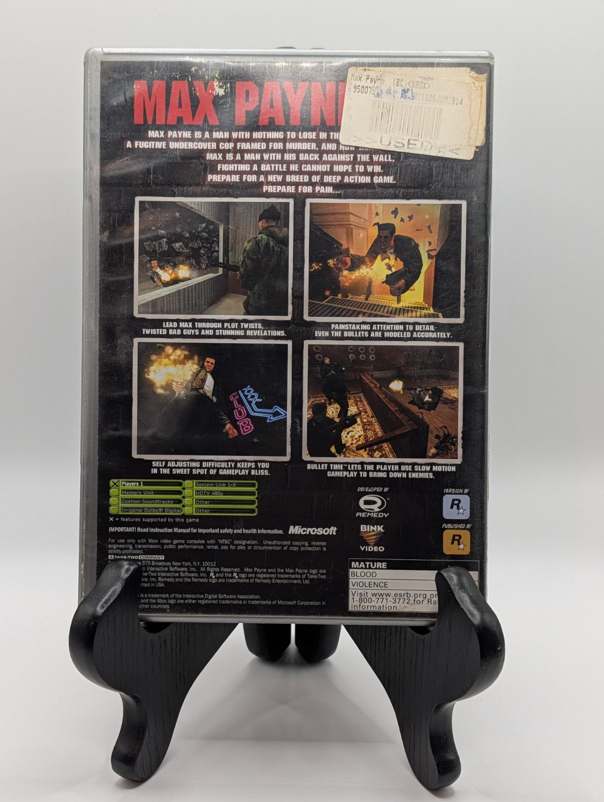 Max Payne Platinum Hits Microsoft Xbox – Complete In Box