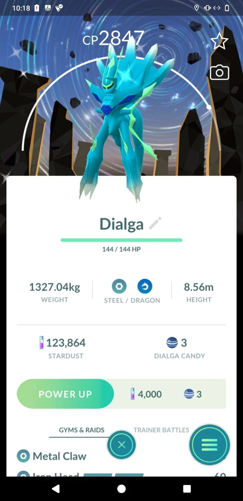 Pokémon Go✿Shiny Palkia✿Dialga✿Origin Form✿RANDOM Move✿Background-TR✿DE 20k✿