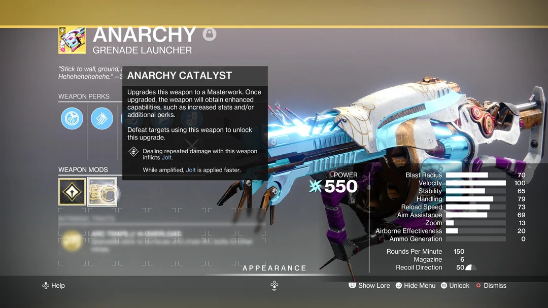 destiny 2 Anarchy + catalyst