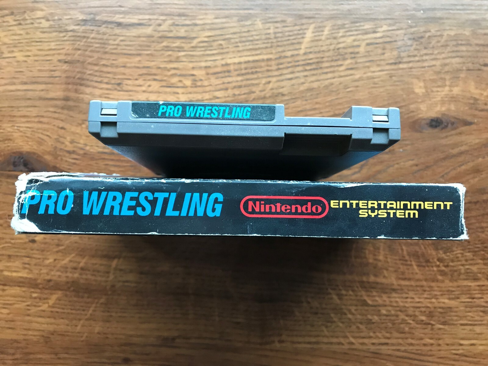 Pro Wrestling Black Box Version COMPLETE game w/ Box Nintendo NES – TESTED