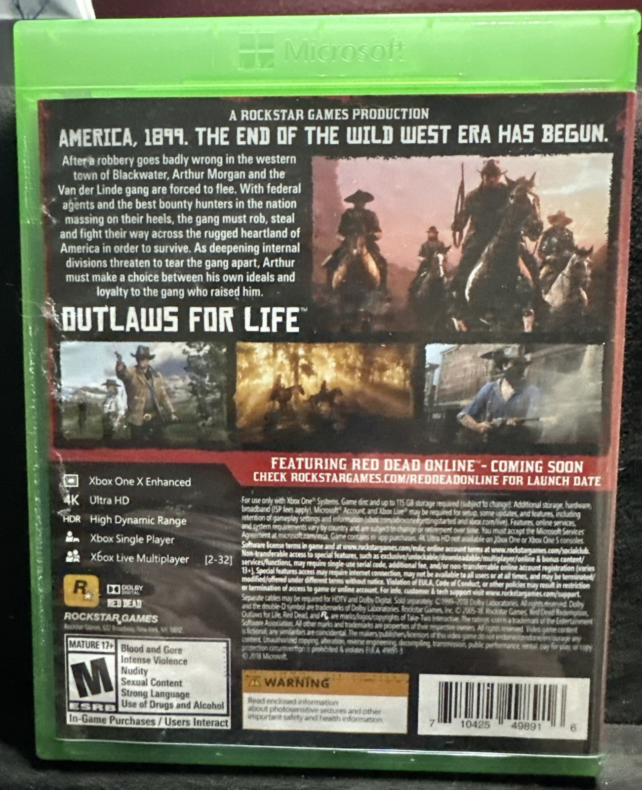 Red Dead Redemption 2 – Microsoft Xbox One With Map – Complete CIB