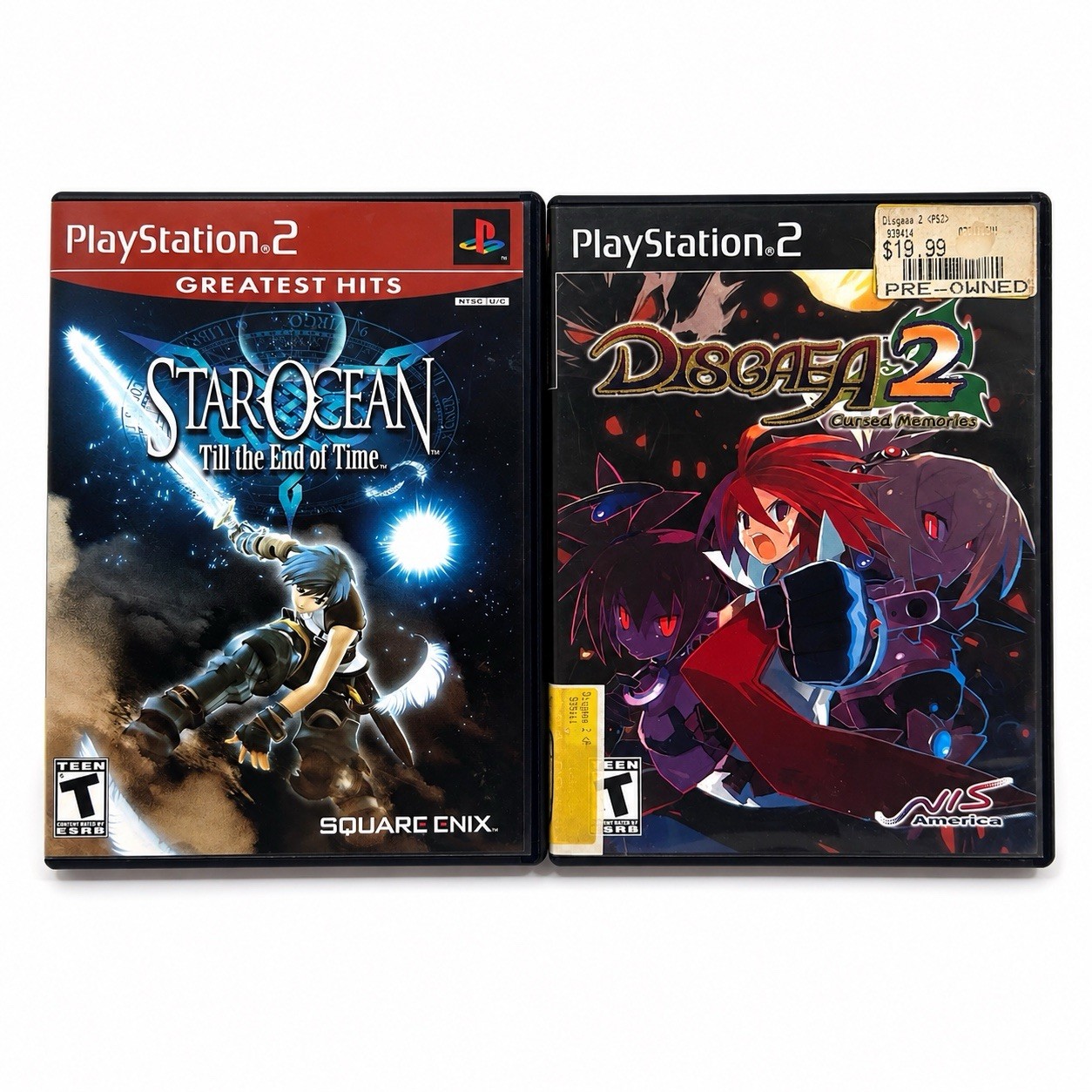 PS2 JRPG Lot Star Ocean Till the End of Time + Disgaea 2 CIB Tested