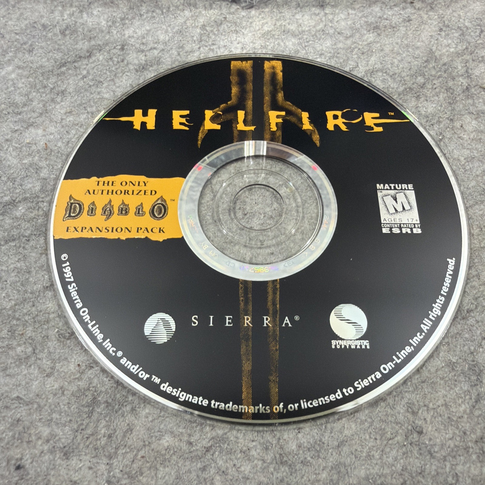 Diablo Hellfire Single Player Expansion Pack PC CD-ROM 1997 Sierra