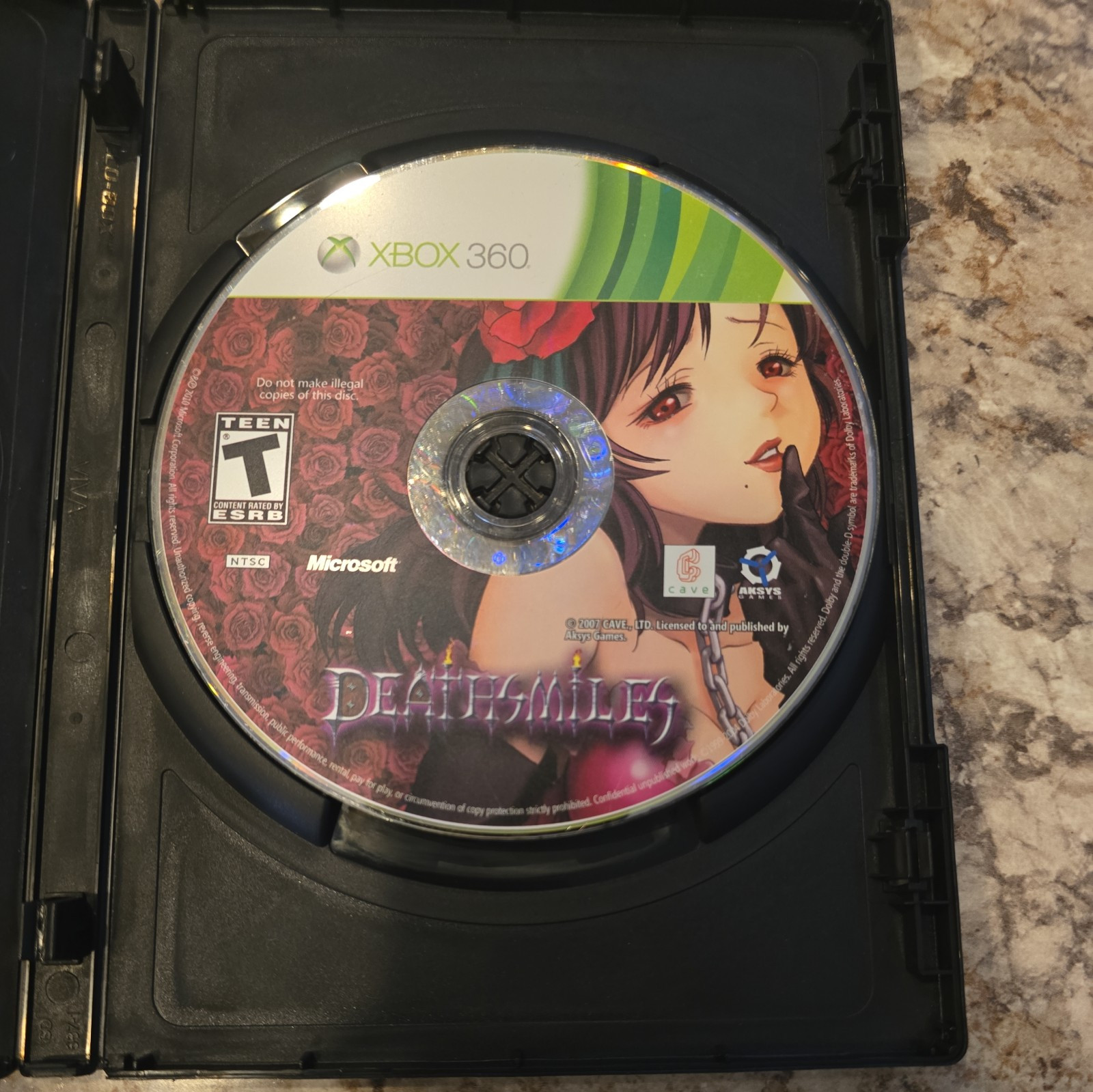 Deathsmiles (Microsoft Xbox 360, 2010) Disc only in a DVD case Tested Works grea