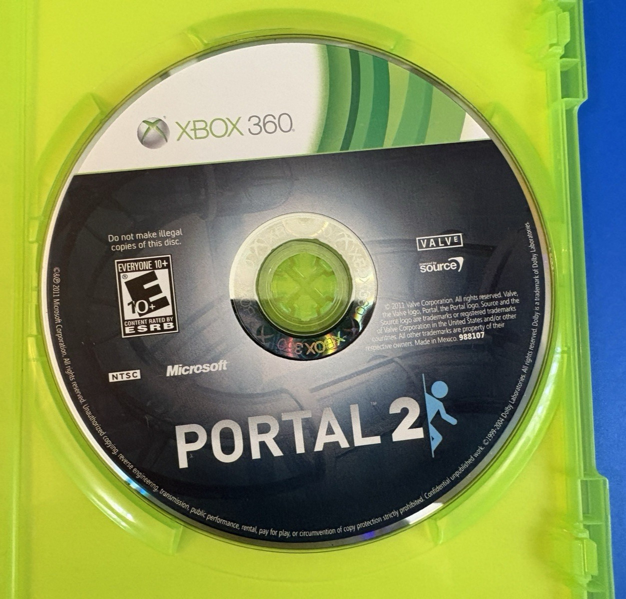 Portal 2 (Microsoft Xbox 360, Xbox Live, 2011) ➜ clean game and disc is A1