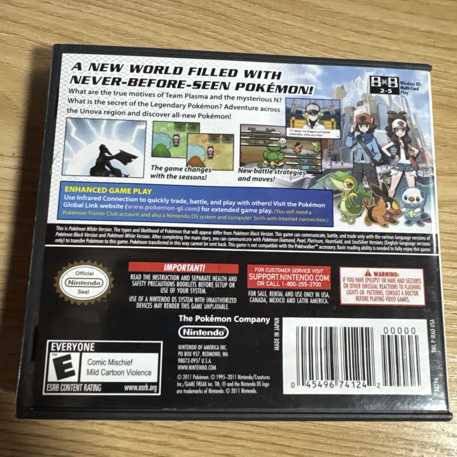 Pokemon White Version (Nintendo DS, 2011) **Box, Manual And Inserts ONLY