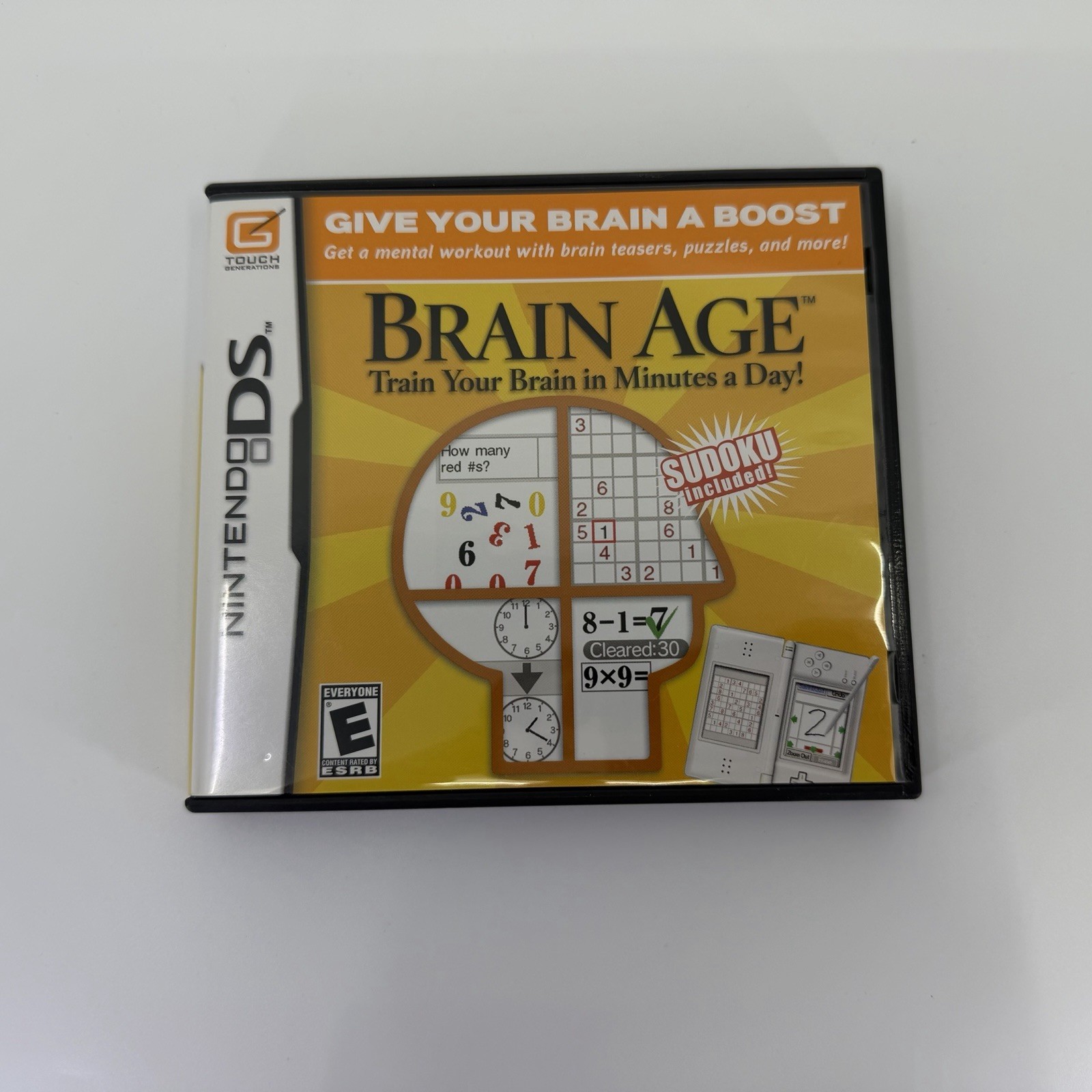 BRAIN AGE Nintendo DS Train Your Brain Puzzles Games Sudoku CIB Complete Tested