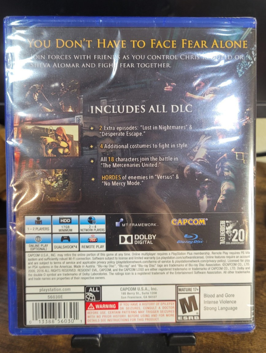 Resident Evil 5 PS4 PlayStation 4 Factory Sealed Brand New