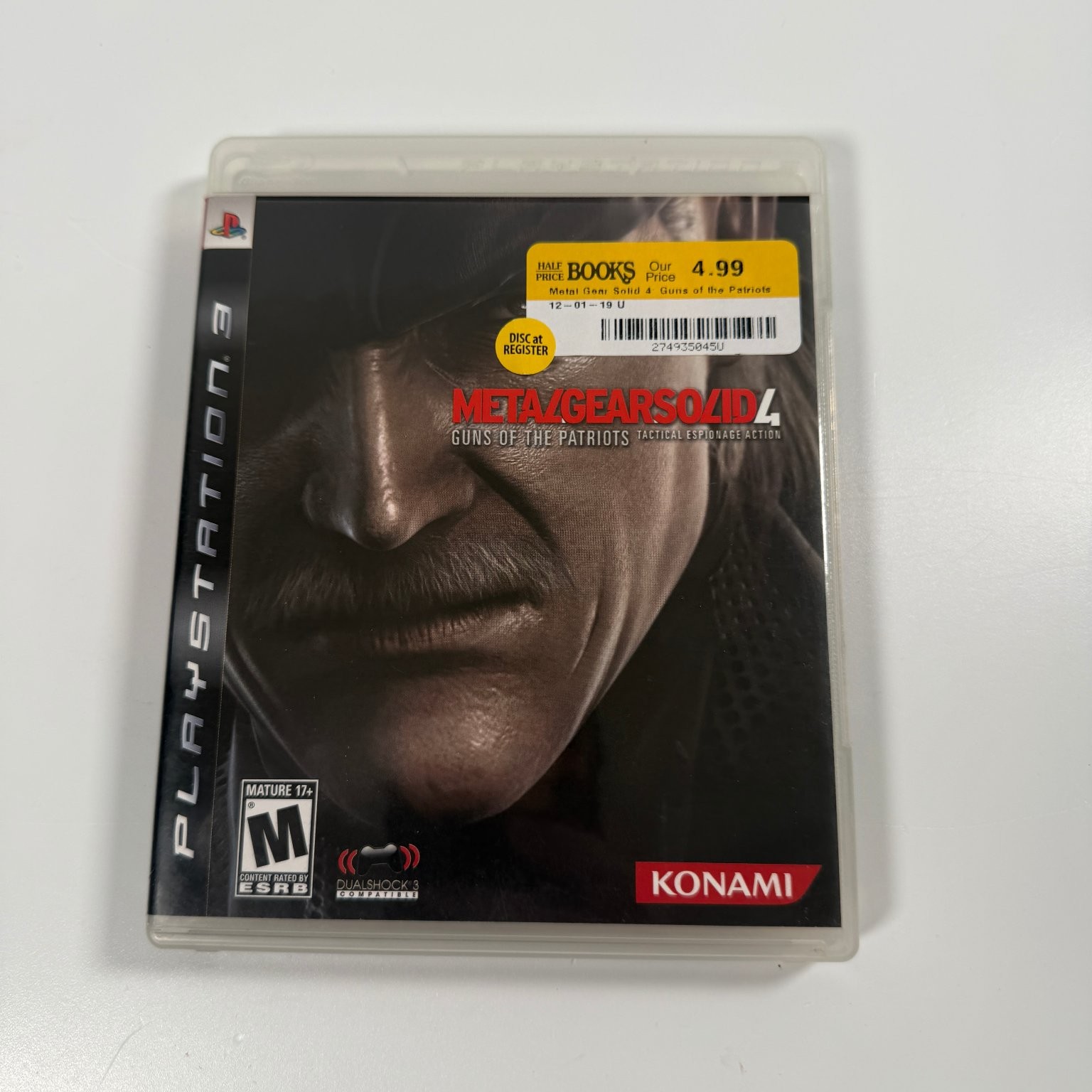 Metal Gear Solid 4 Guns of the Patriots PS3 Video Game Tactical Espionage