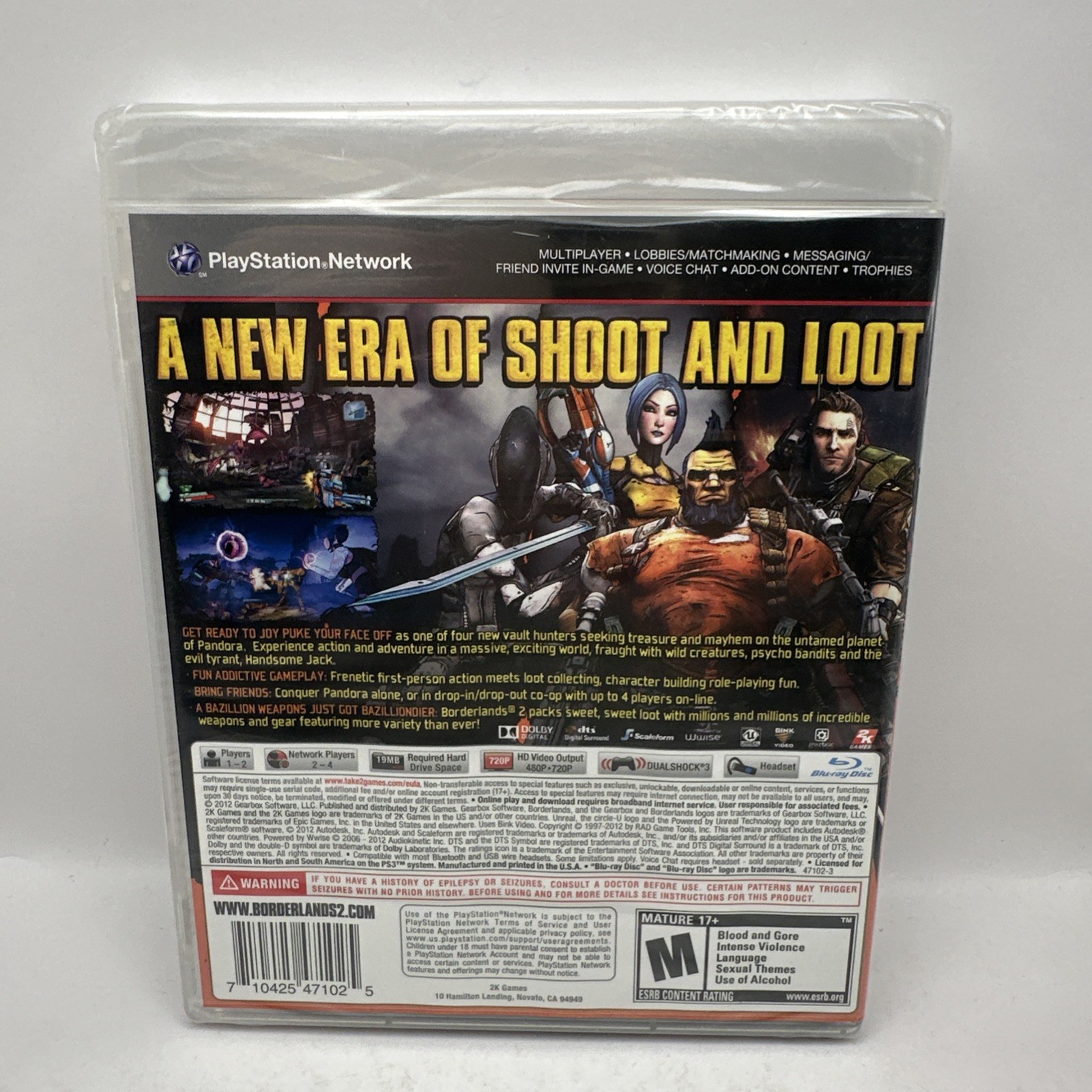 Borderlands 2 Playstation 3 PS3 Brand New Sealed gearbox