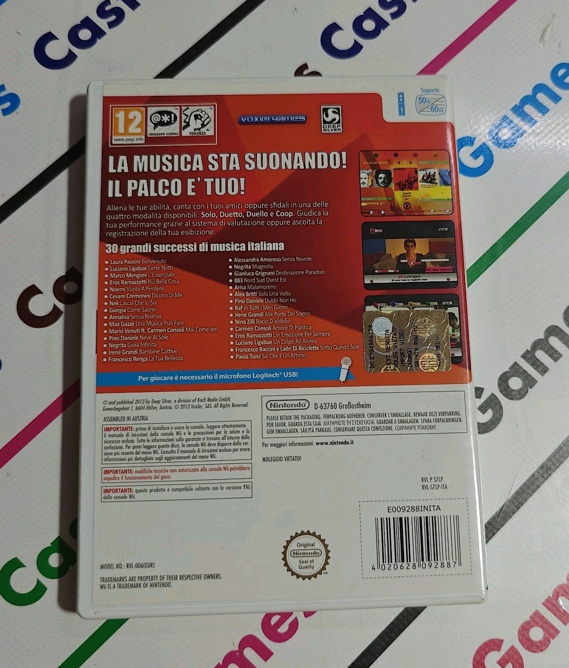 NINTENDO WII LET’S SING RADIO ITALY EU DISCO MINT IN ITALIAN