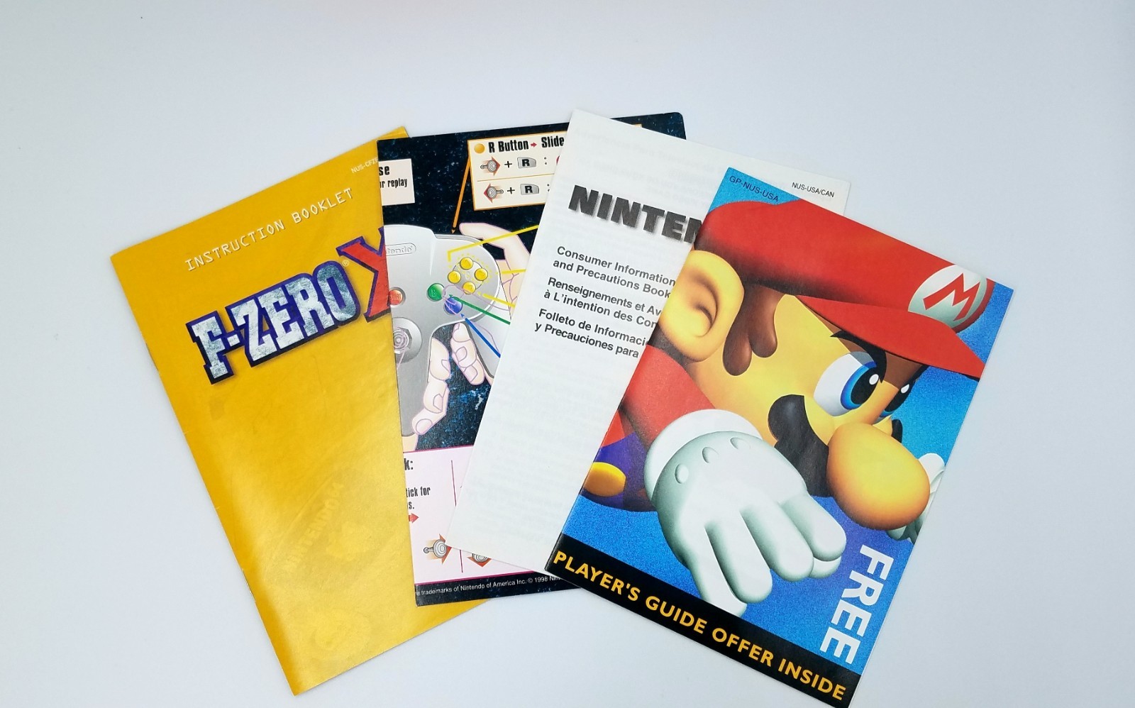 F-Zero X N64 Nintendo 64 Authentic Manual & Inserts ONLY HTF Clean 1 Owner