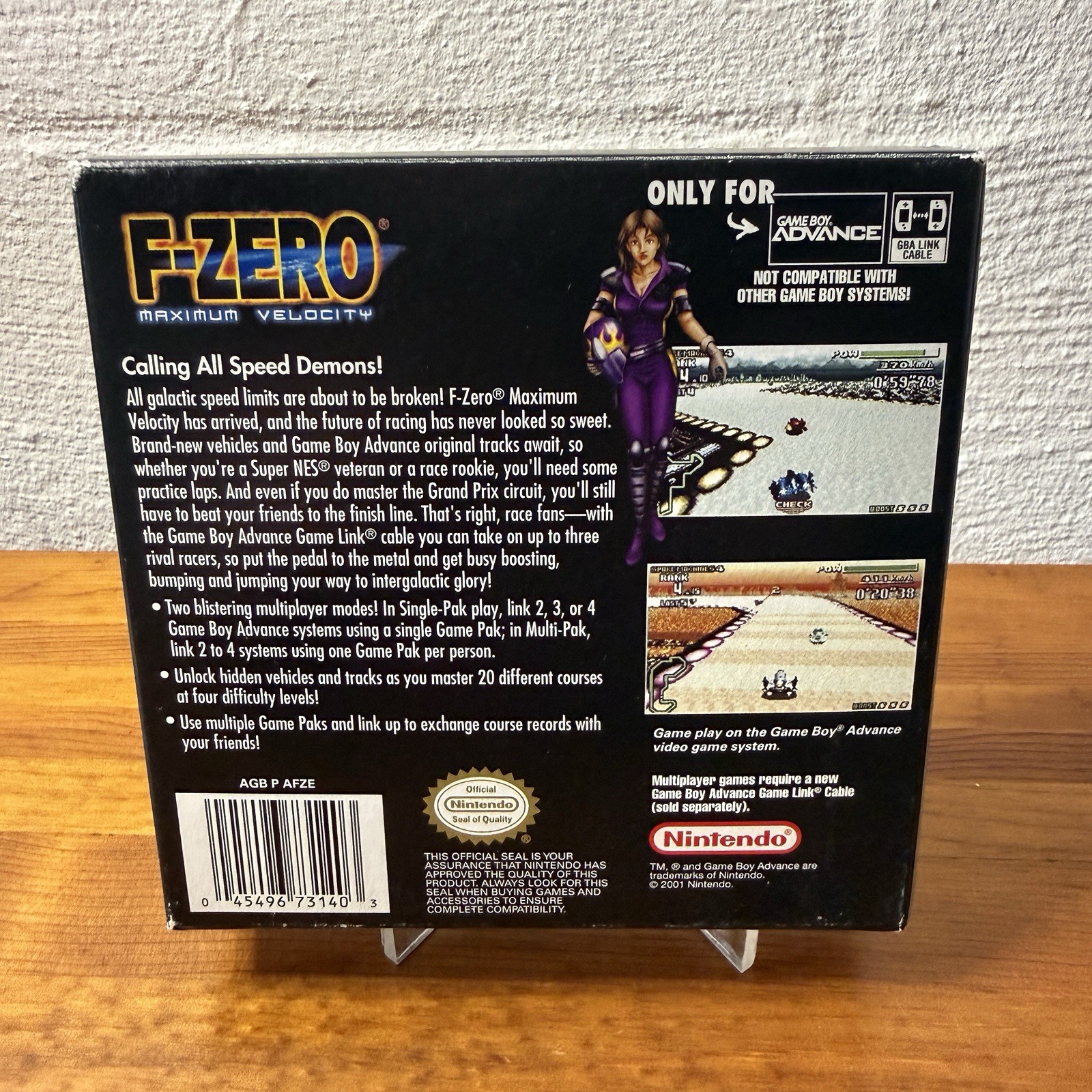 F-Zero Maximum Velocity (Nintendo GameBoy Advance, 2001) Box Only