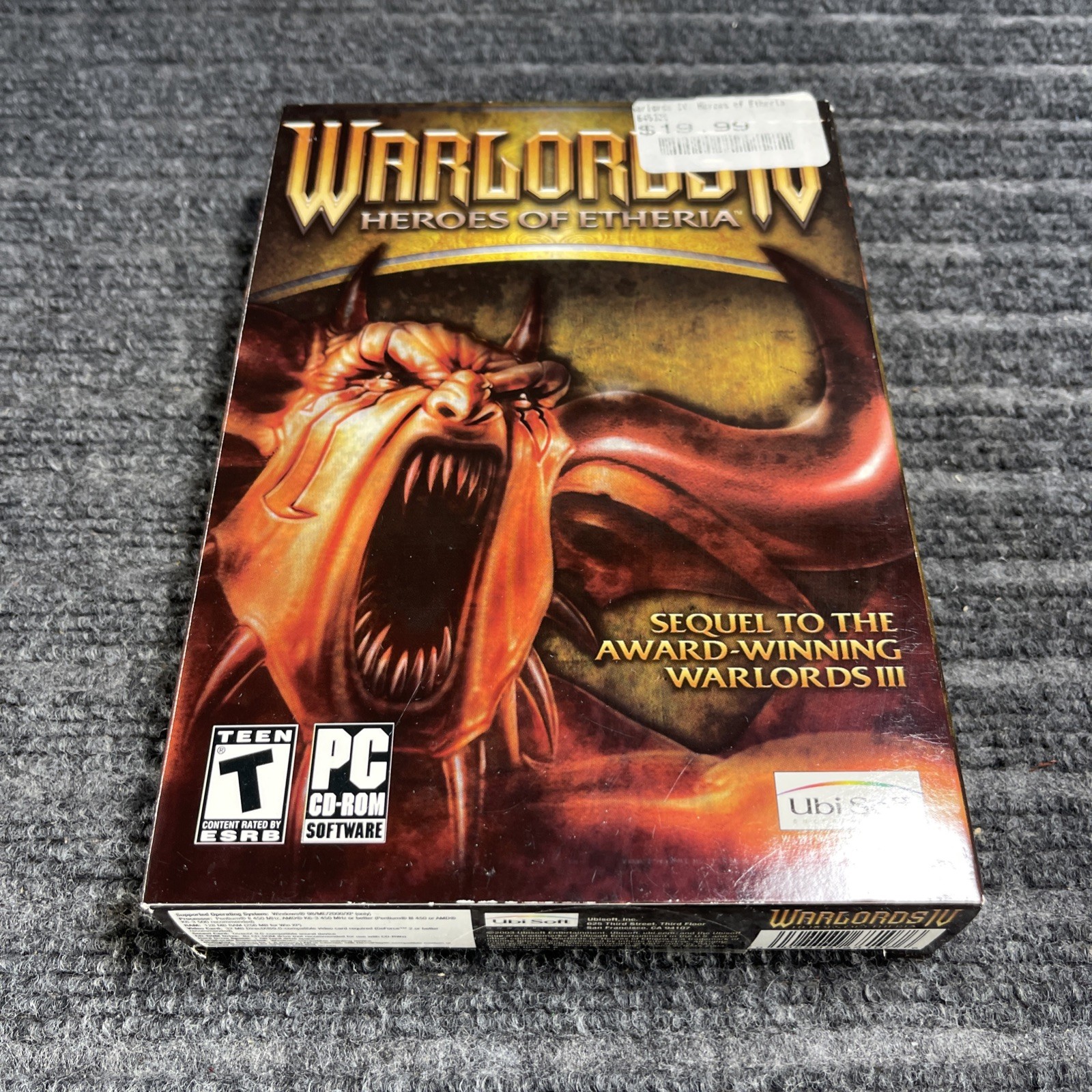 Warlords IV: Heroes of Etheria PC CD-ROM Ubisoft Video Game w/ Box & Manual