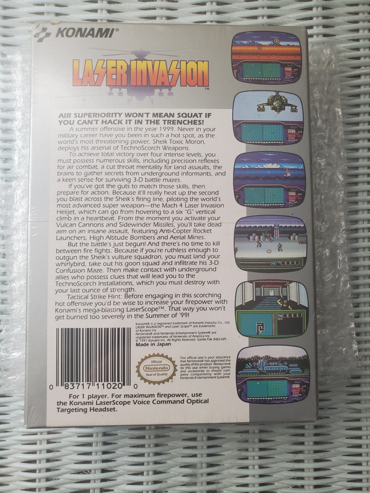 Konami Laser Invasion NES NTSC-U/C (US/Canada) Shooter 1991 Factory Sealed