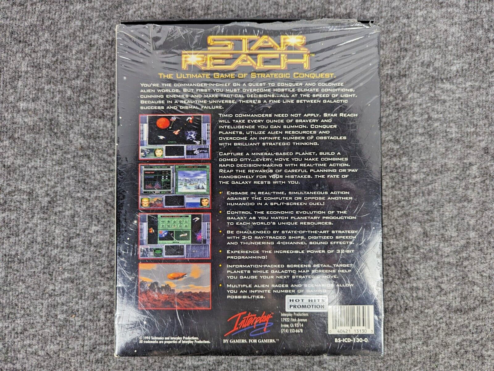 CIB Star Reach Big Box IBM PC CD-ROM (1994) Complete Rare HTF DOS Version – EUC