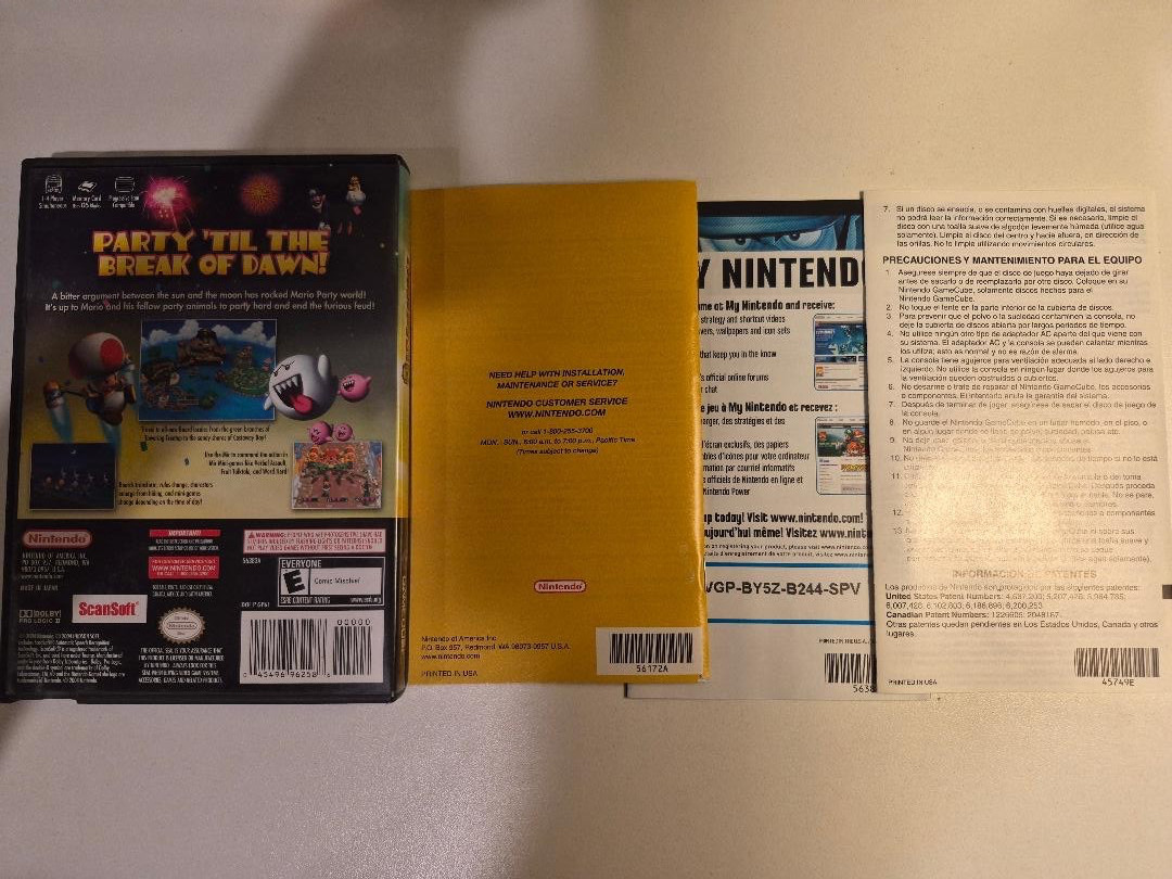 Mario Party 6 CASE, MANUAL AND INSERTS ONLY (Nintendo GameCube, 2004) NO GAME