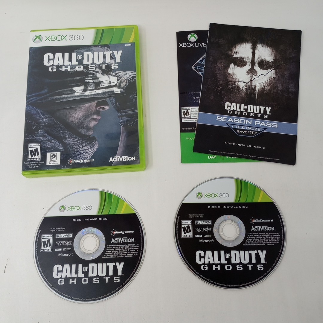 Call Of Duty Ghosts (Xbox 360) Discs, Case, & Inserts