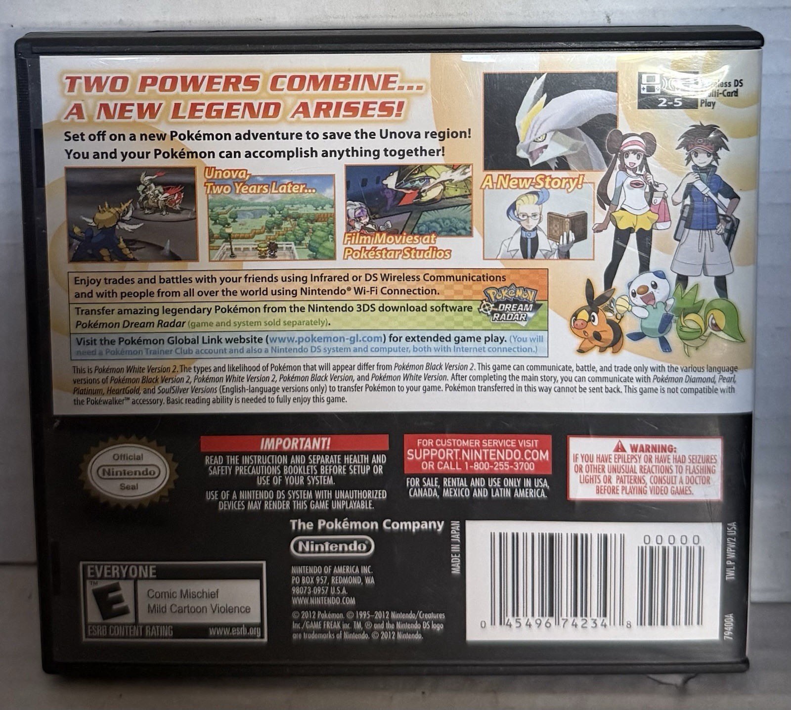 Pokemon: White Version 2 (DS, 2012) Authentic – Complete Walmart Variant w Code