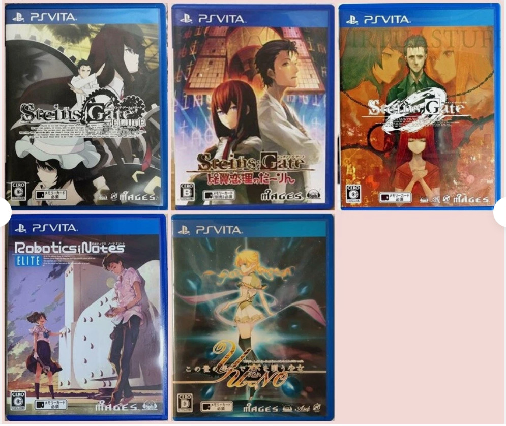 Steins;Gate, Robotics Notes Elite & YU-NO more… Mages PSVITA 5Games set